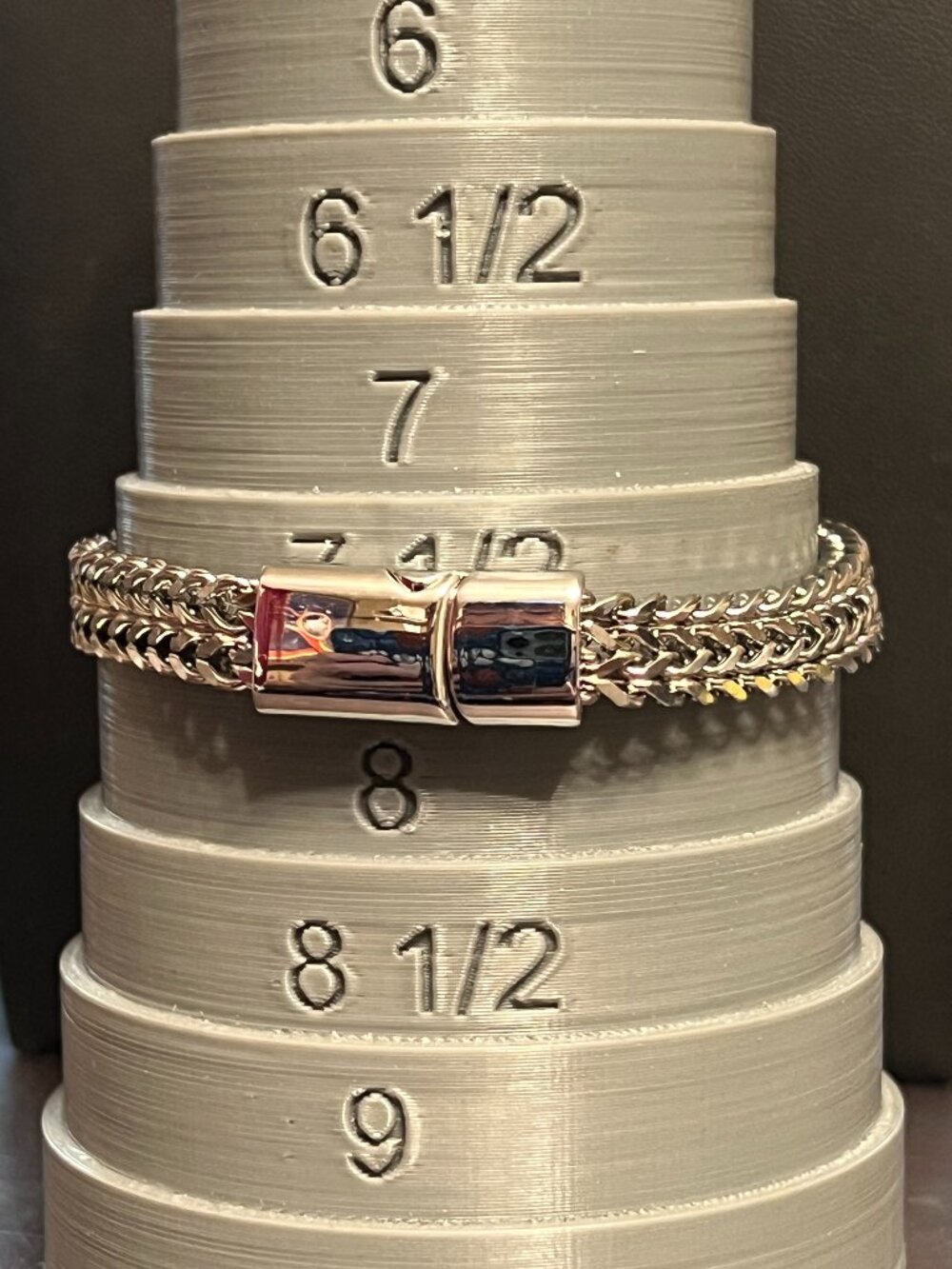 Stainless Steel Double Row Woven Chain Bracelet (343A)
